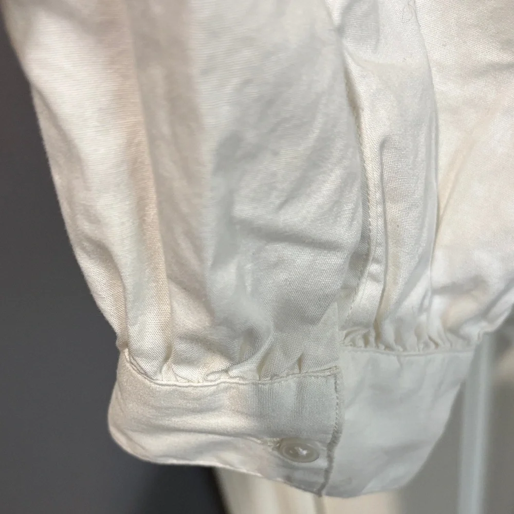 Levi's White Ruched Crop Top - Picture 5 of 8